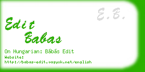 edit babas business card