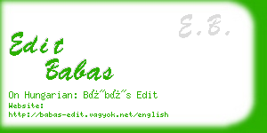 edit babas business card